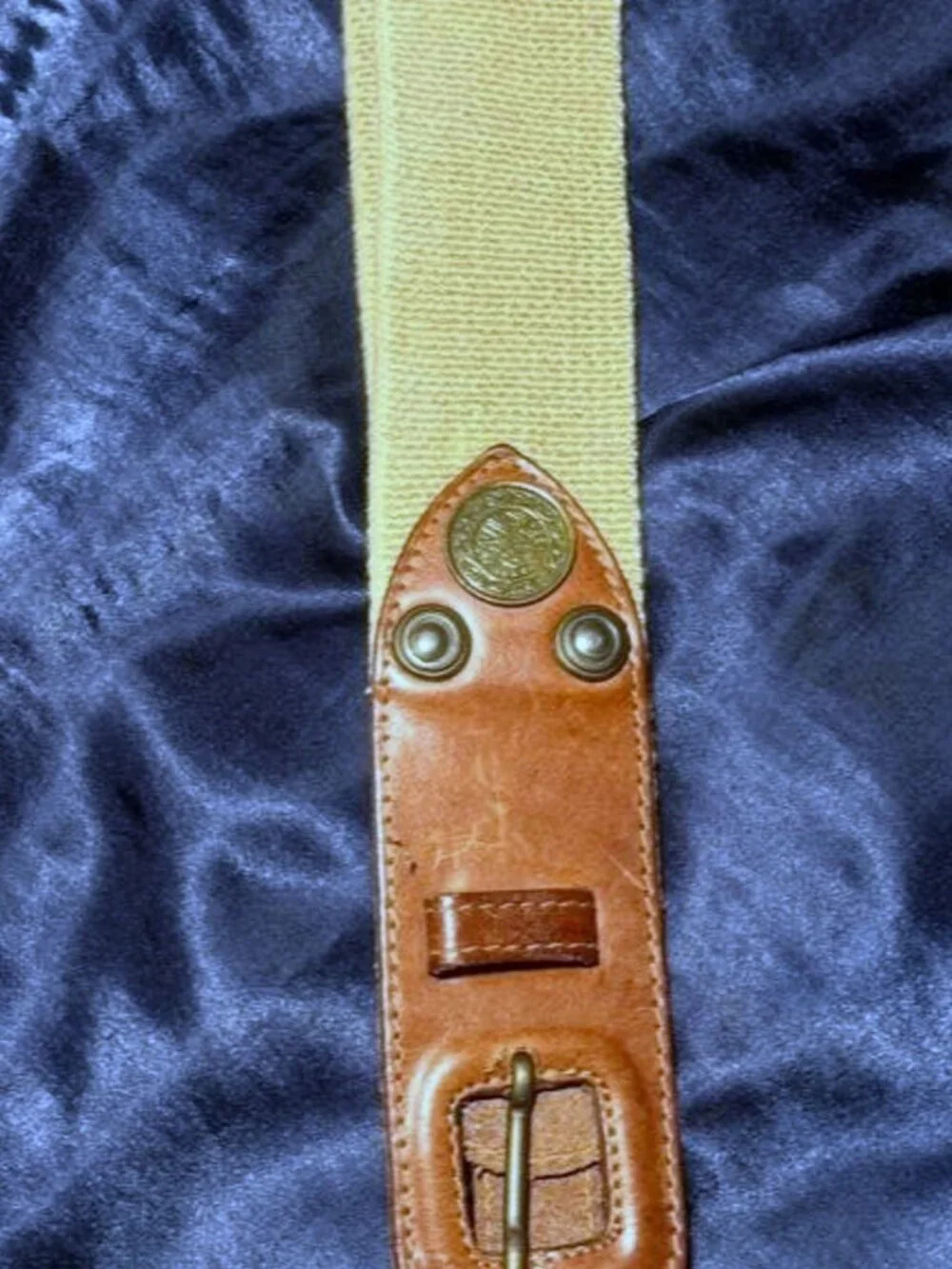 Vintage Ann Taylor Leather Belt Coins Wide S / M